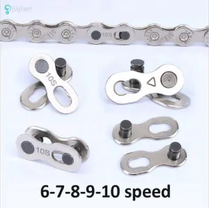 1 pair Bike Chains Mountain Road MTB Bike Chain Connector for 6/7/8/9/10 Speed Quick Link Repair Tool Parts Bicycle Bike Chain