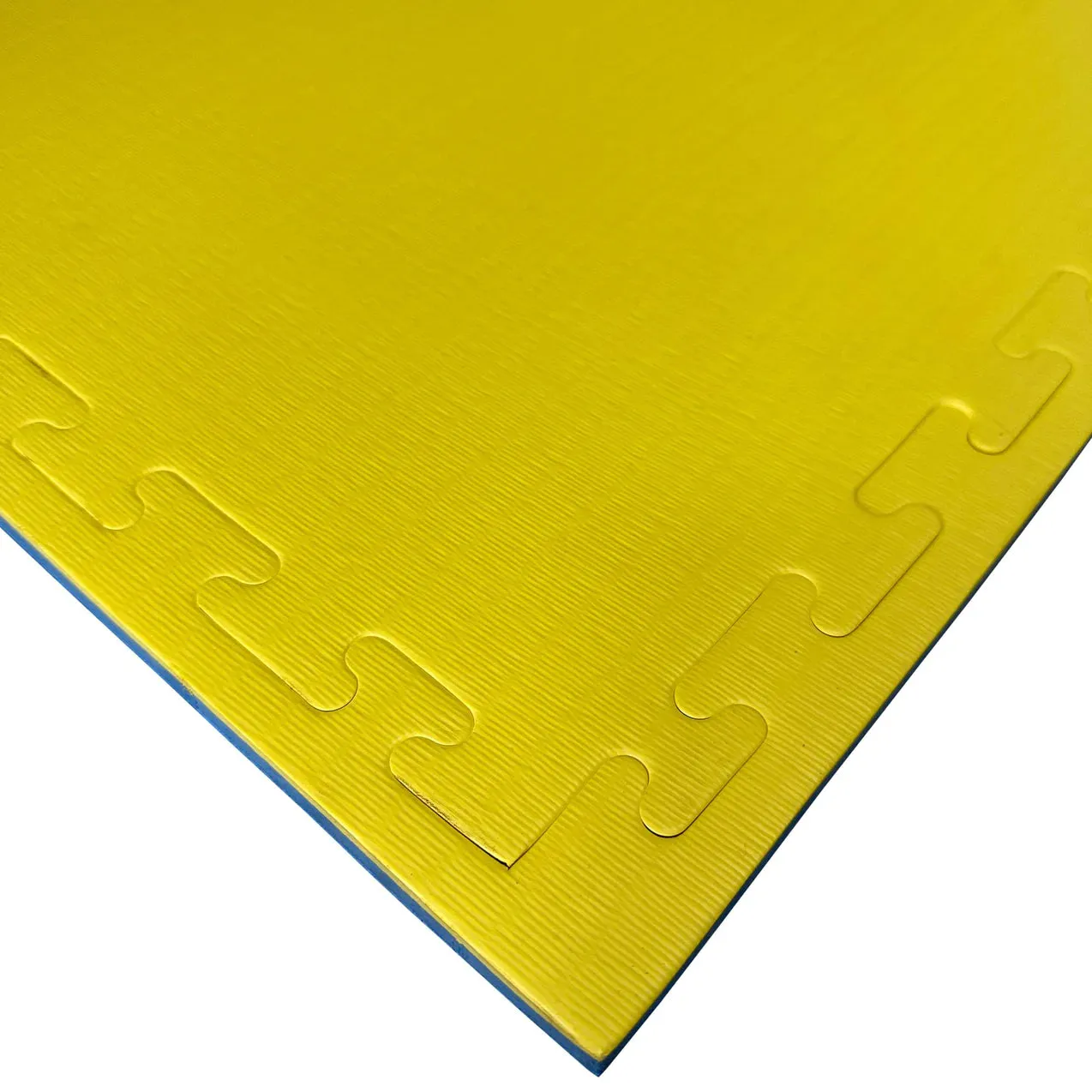 20mm Premium Tatami Jigsaw Mats reversible Yellow and blue 1m x 1m