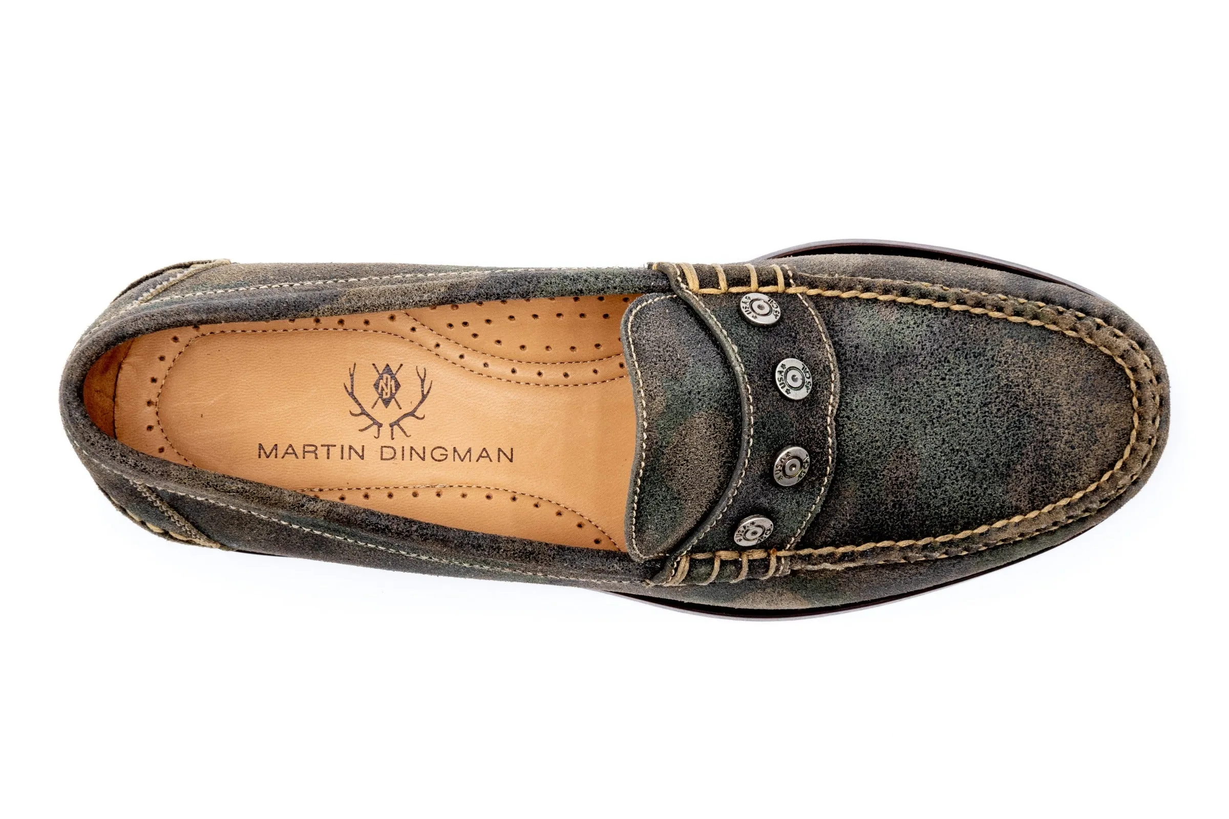 2nd Amendment Suede Penny Loafers - Camo