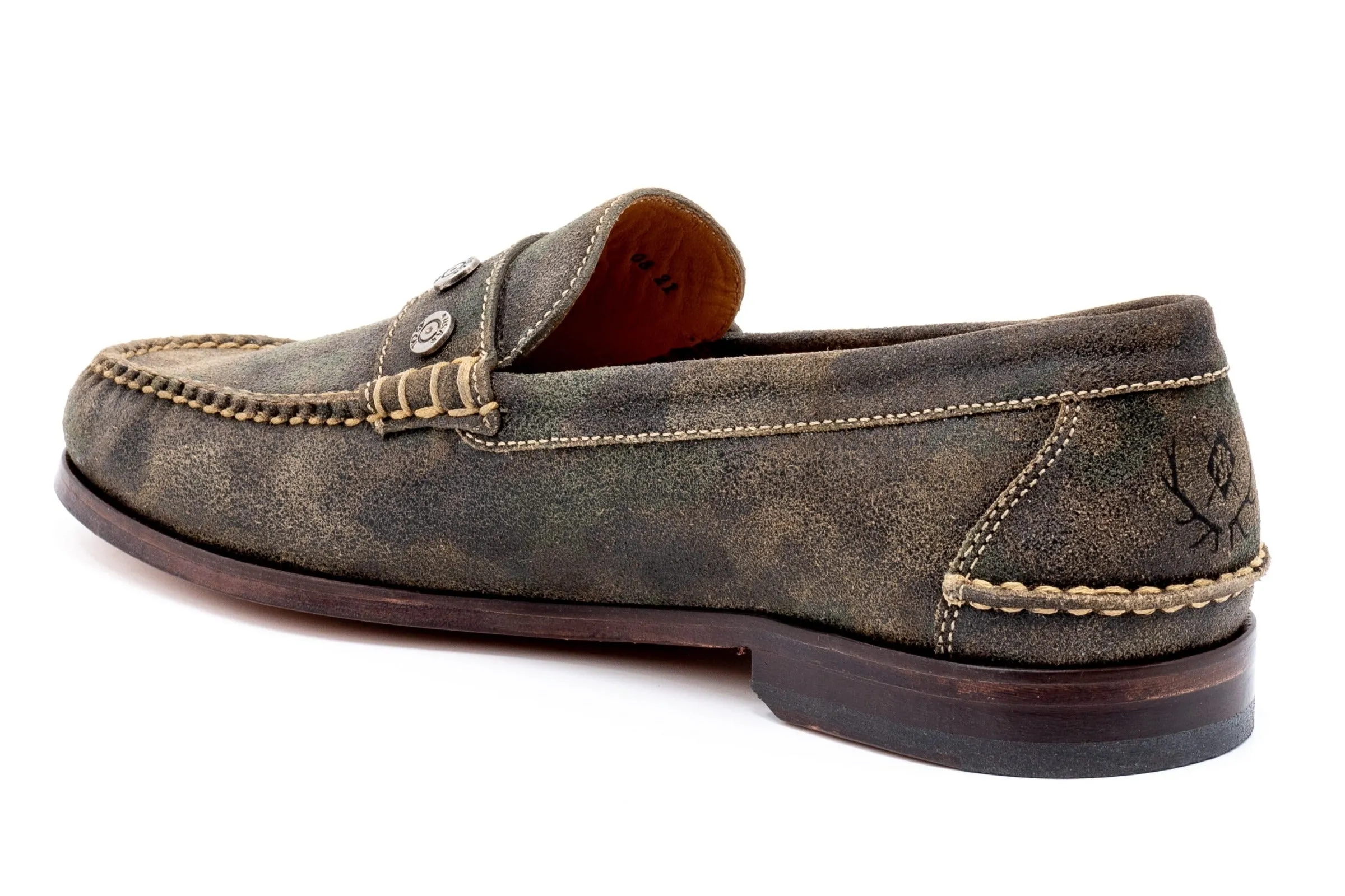 2nd Amendment Suede Penny Loafers - Camo