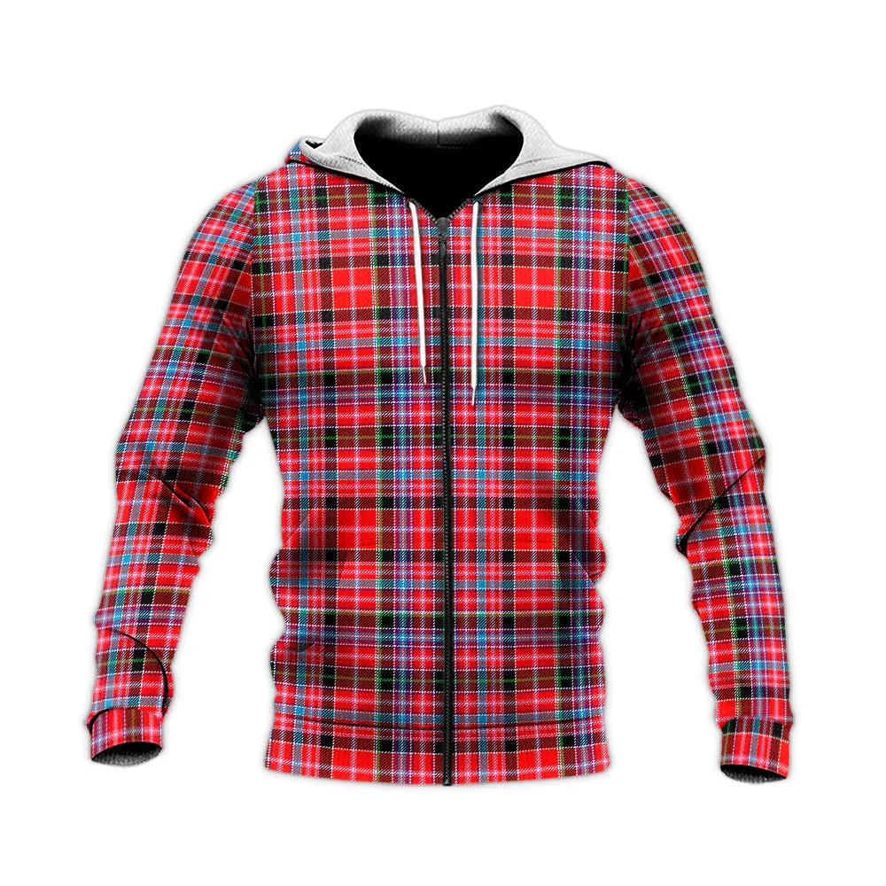 Aberdeen District Tartan Knitted Hoodie