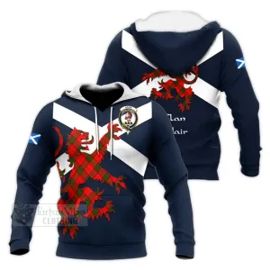 Adair Tartan Lion Rampant Knitted Hoodie Proudly Display Your Heritage with Alba Gu Brath and Clan Name