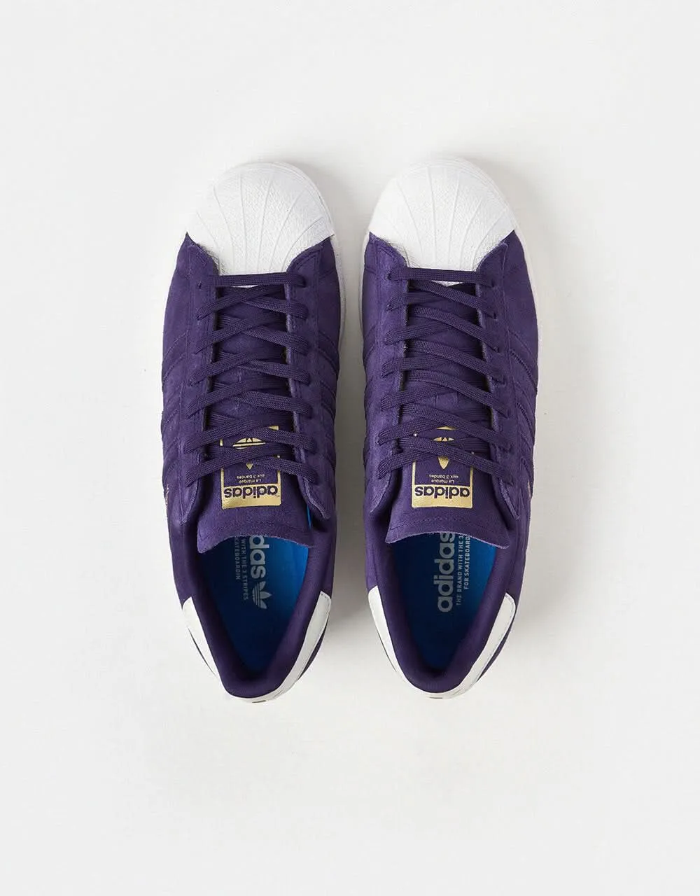 adidas Superstar ADV Skate Shoes - Collegiate Purple/Zero Metallic/Gold