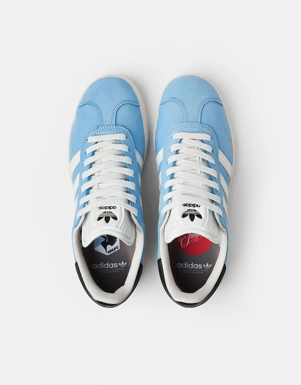 adidas x Familia x Minnesota Utd FC Gazelle Skate Shoes - Crystal White/Core Black/Better Scarlet