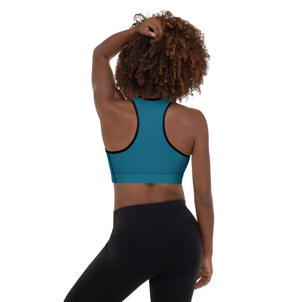 Aegean Blue Padded Sports Bra