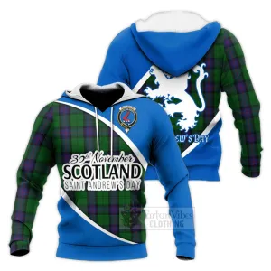 Armstrong Family Crest Tartan Knitted Hoodie Celebrate Saint Andrew's Day in Style