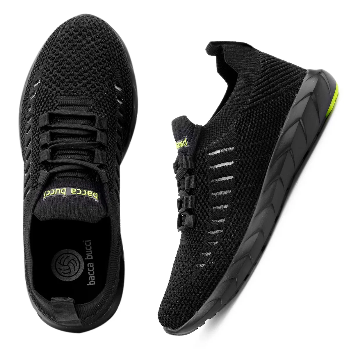 Bacca Bucci FISHJET Women Running Shoes | Black Sneakers for Gym & Casual Walk