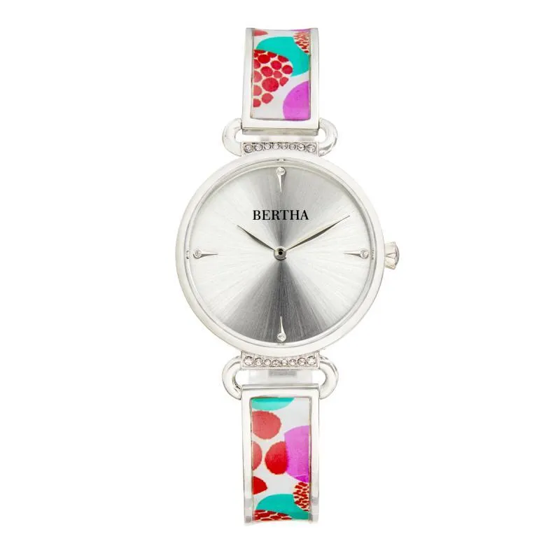 Bertha Katherine Enamel-Designed Bracelet Watch