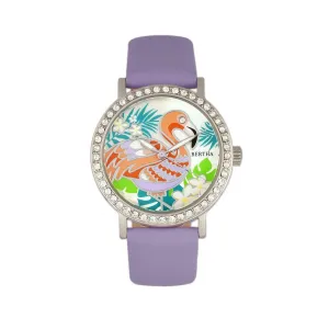 Bertha Luna Mother-Of-Pearl Leather-Band Watch