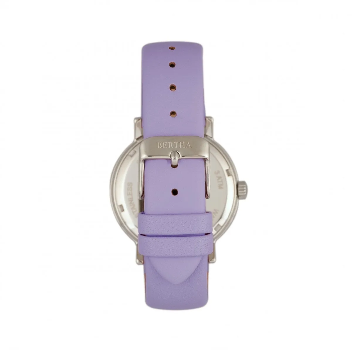 Bertha Luna Mother-Of-Pearl Leather-Band Watch