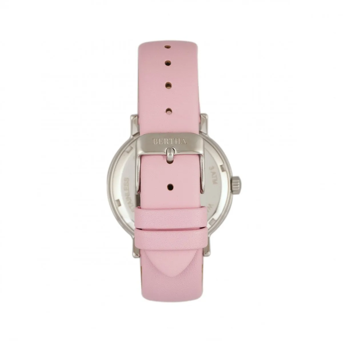 Bertha Luna Mother-Of-Pearl Leather-Band Watch