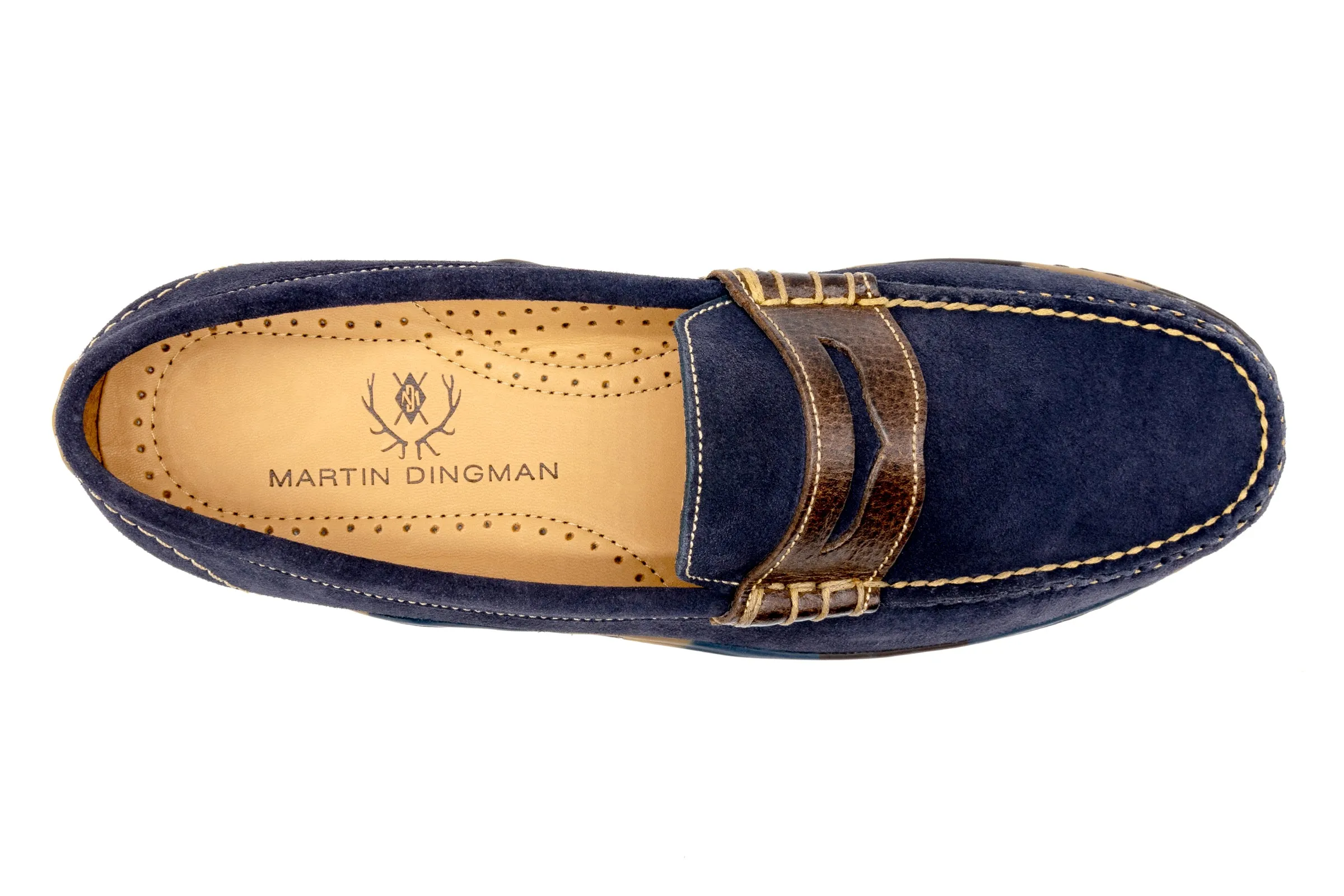 Bill Suede Penny Loafers - Navy