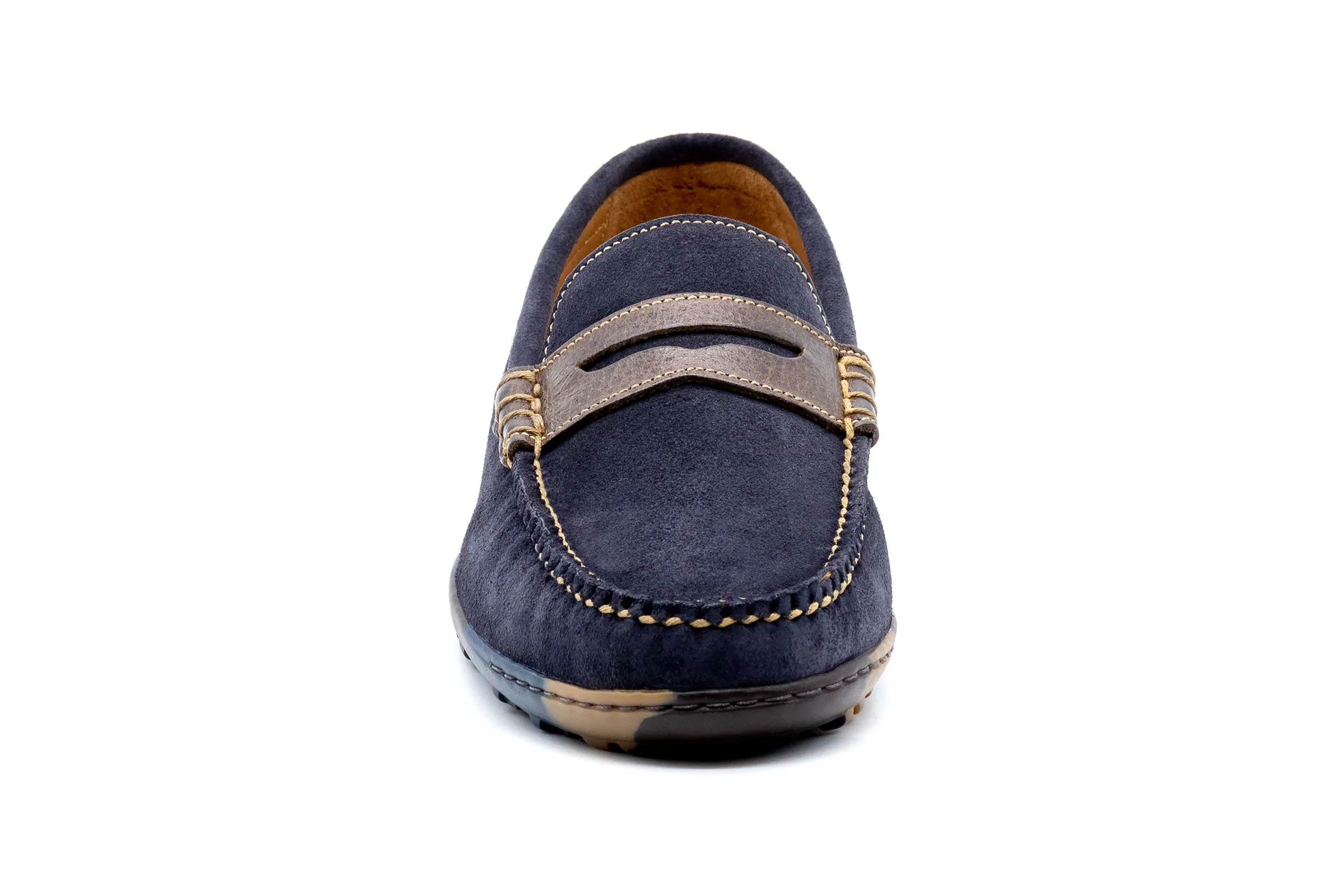 Bill Suede Penny Loafers - Navy