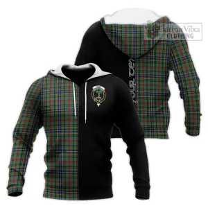 Bisset Tartan Knitted Hoodie with Family Crest and Half Of Me Style