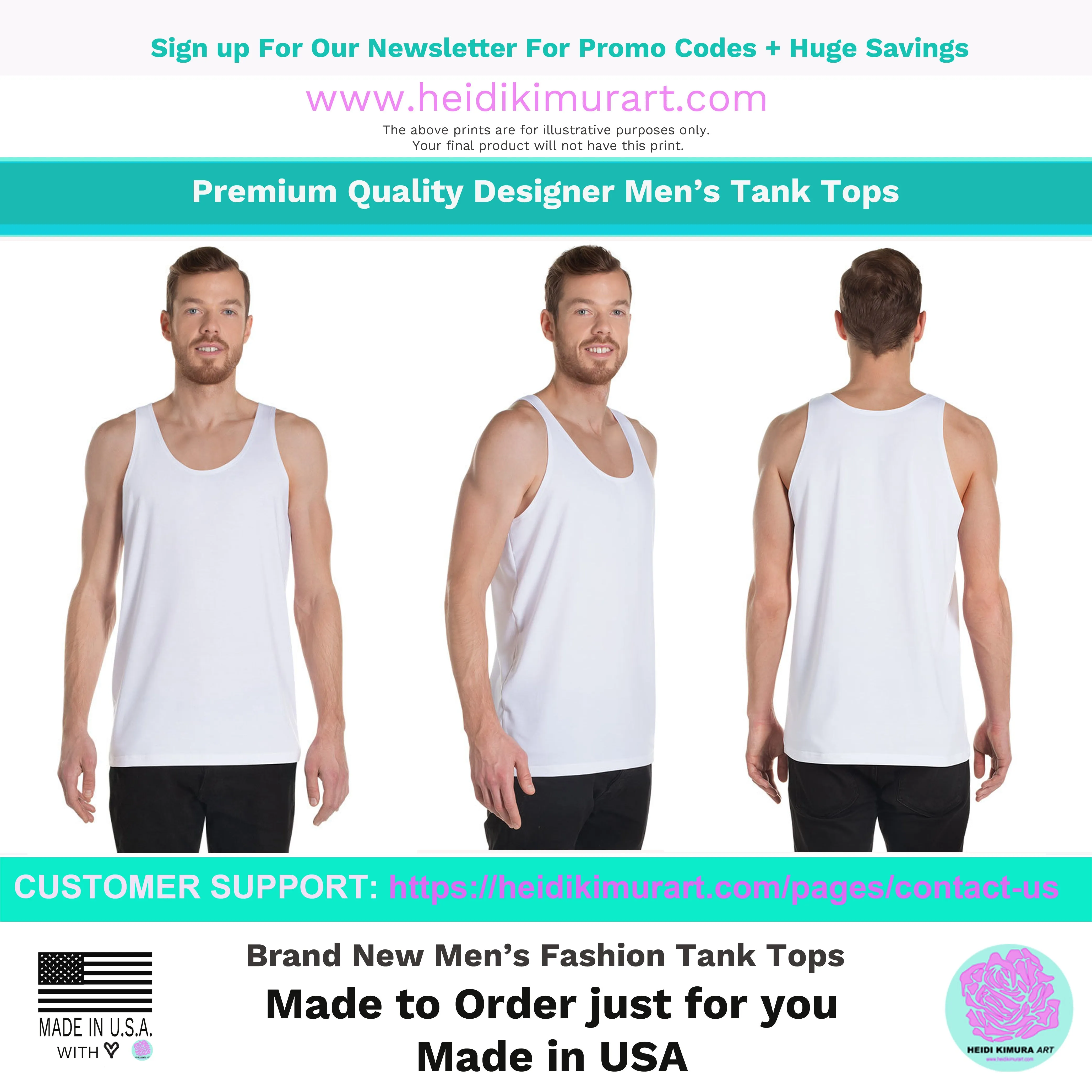 Black Men's Tank Top, Solid Black Color Premium Unisex Men's/ Women's Designer Tank Top- Made in USA