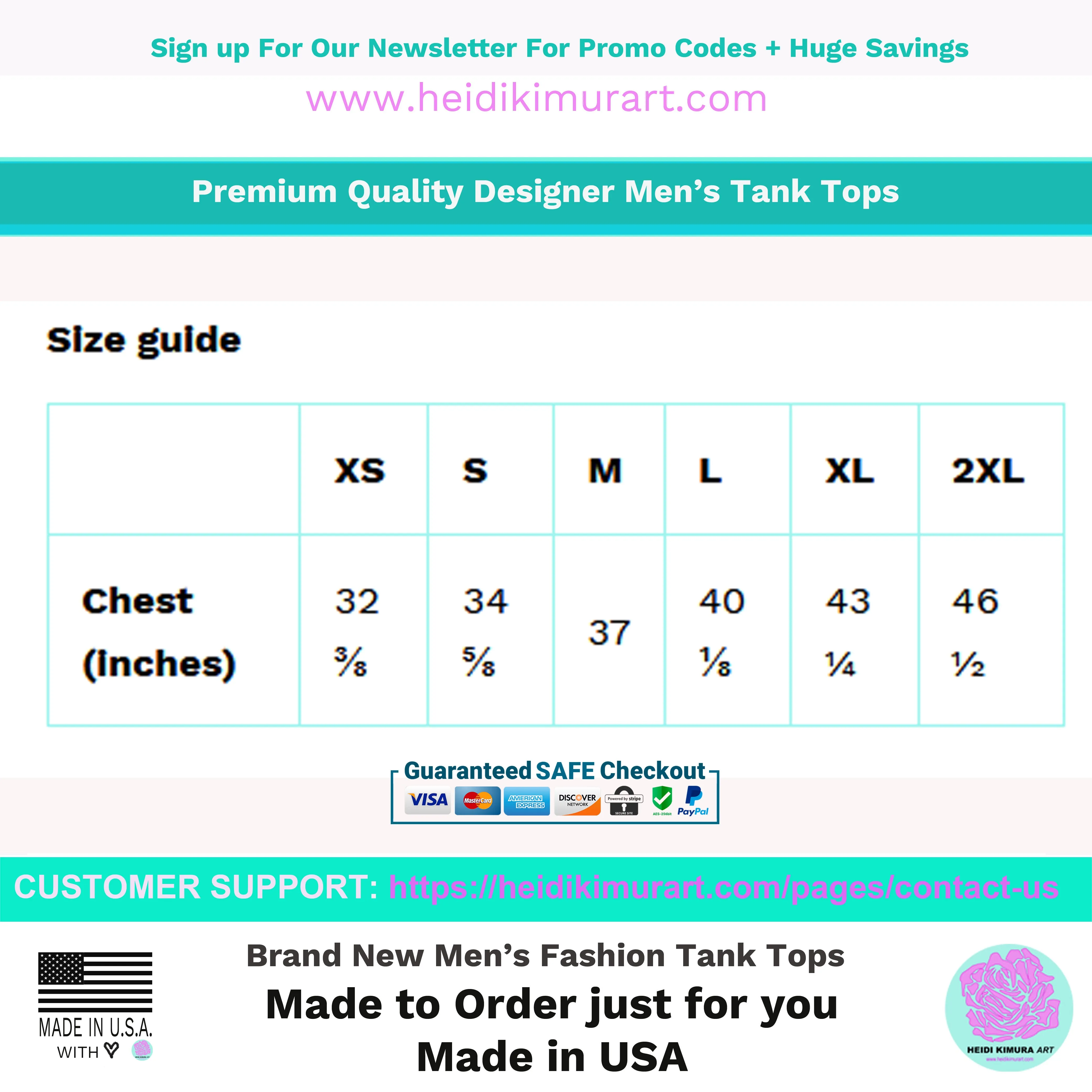 Black Men's Tank Top, Solid Black Color Premium Unisex Men's/ Women's Designer Tank Top- Made in USA