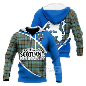 Brisbane Family Crest Tartan Knitted Hoodie Celebrate Saint Andrew's Day in Style