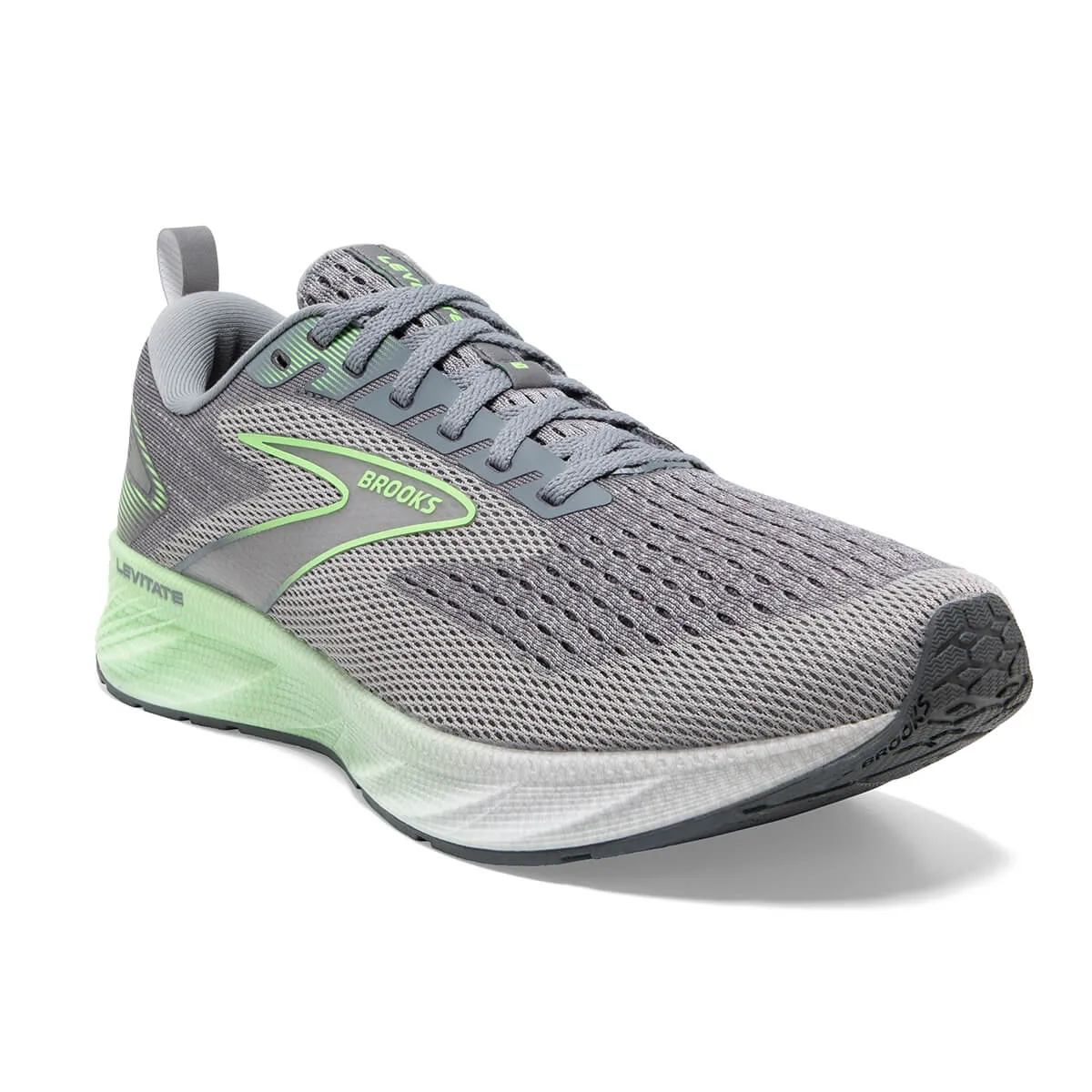 Brooks Levitate 6 Mens | Primer Grey/neon Green