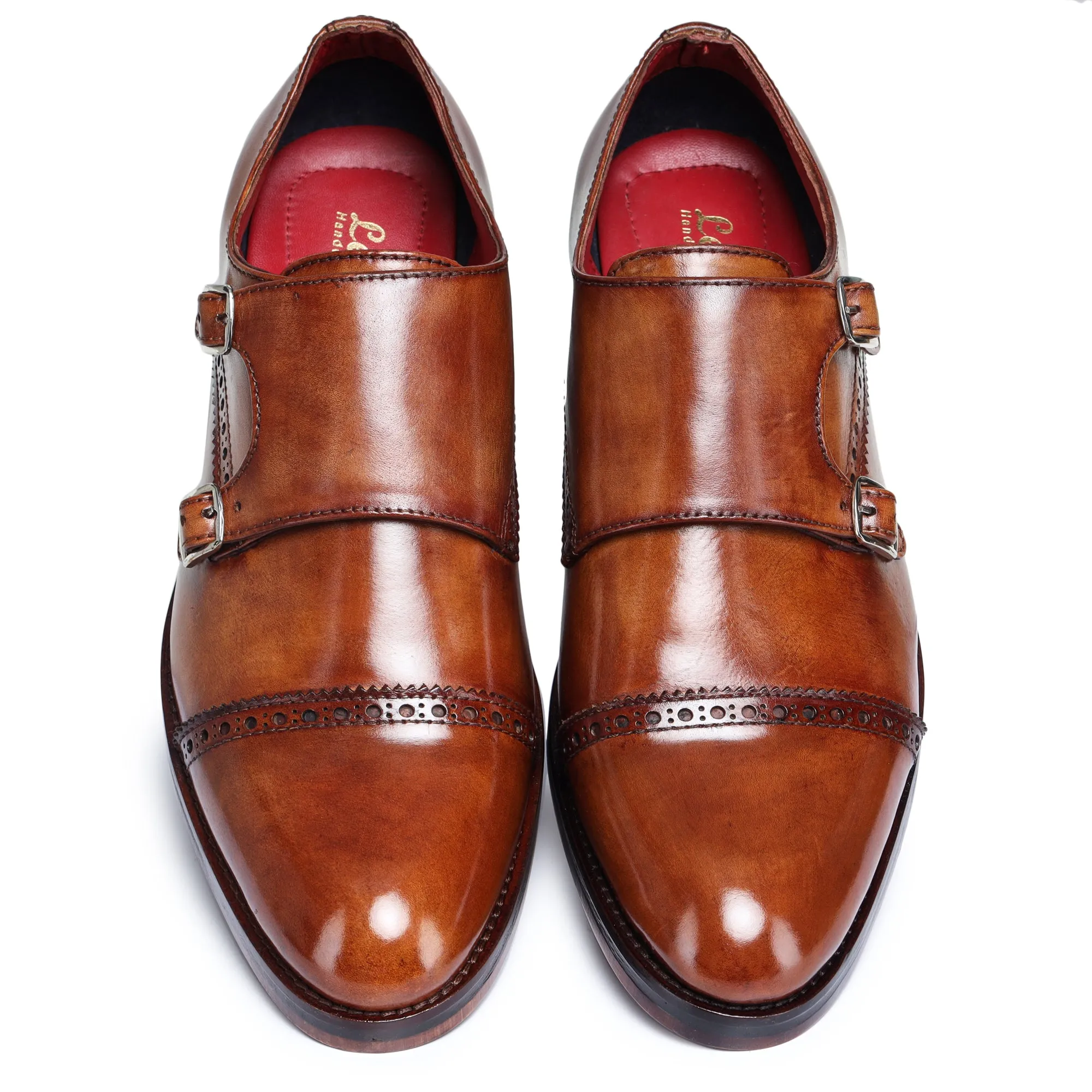 Captoe Double Monk Strap - Brown