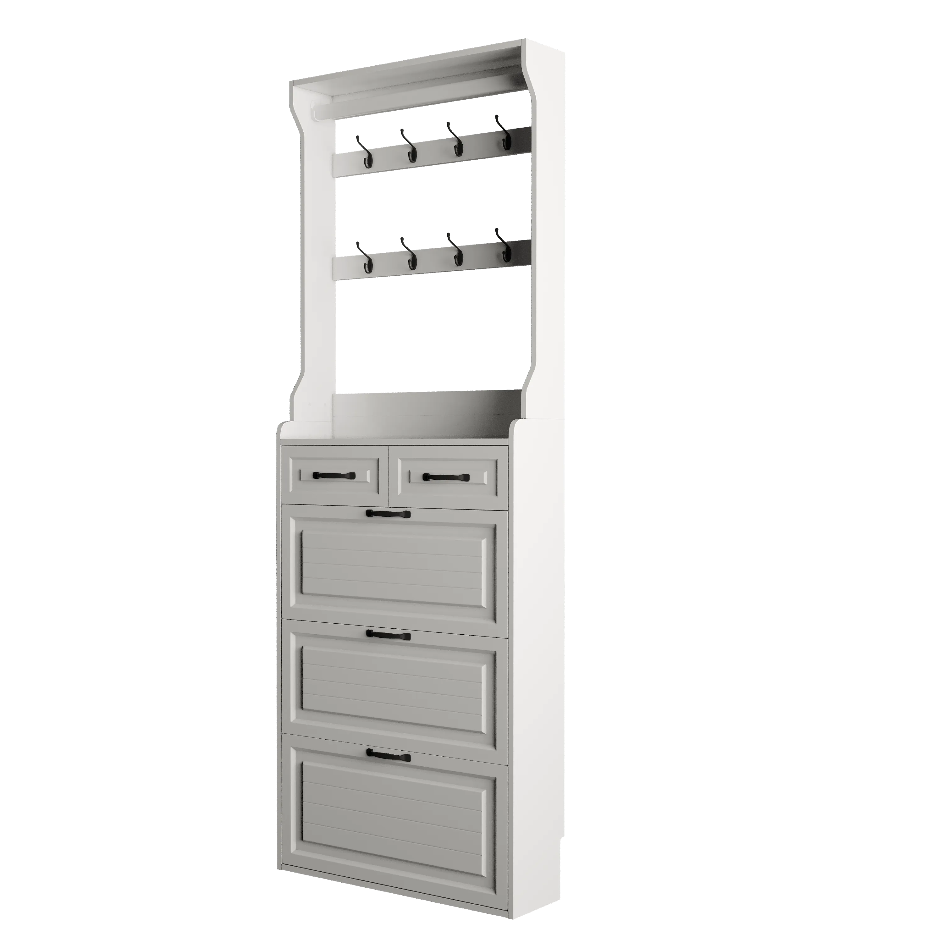 Chelsea II Shoe Storage Cabinet - White Oak