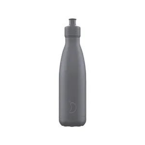 Chilly's Original Sports Bottle 500Ml - Stainless Steel - Monochrome Grey