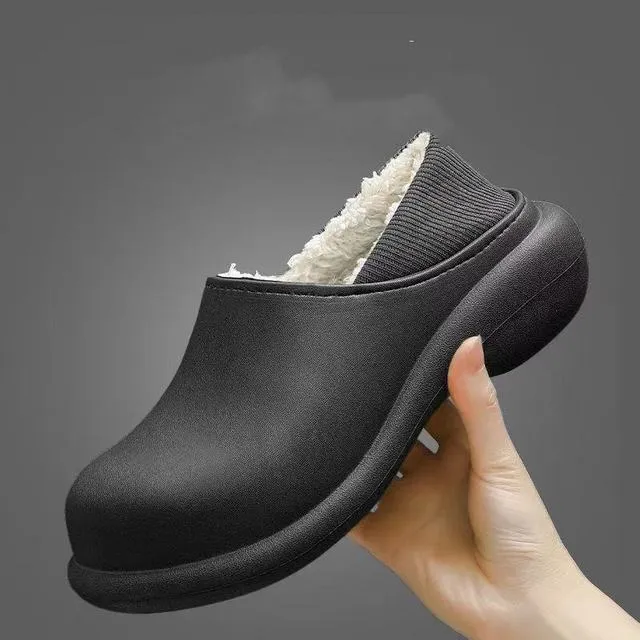 Cuzcare Women Cute Fur Slippers Elastic EVA Winter Shoes