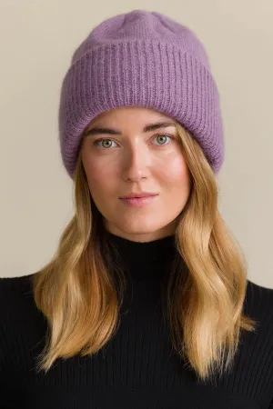 Emmi Mohair Rib Beanie Mellow Mauve