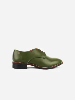 Esther Desserto® Cactus Leather Vegan Derby Shoe | Green