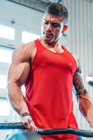 Fast-Dry Bodybuilding Workout Stringer - Red