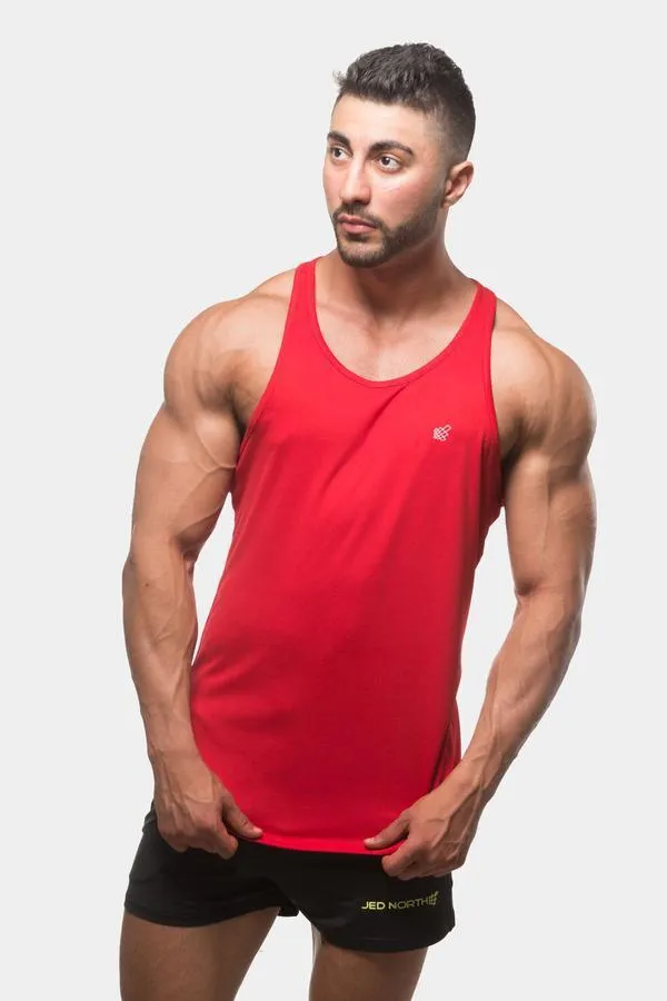 Fast-Dry Bodybuilding Workout Stringer - Red