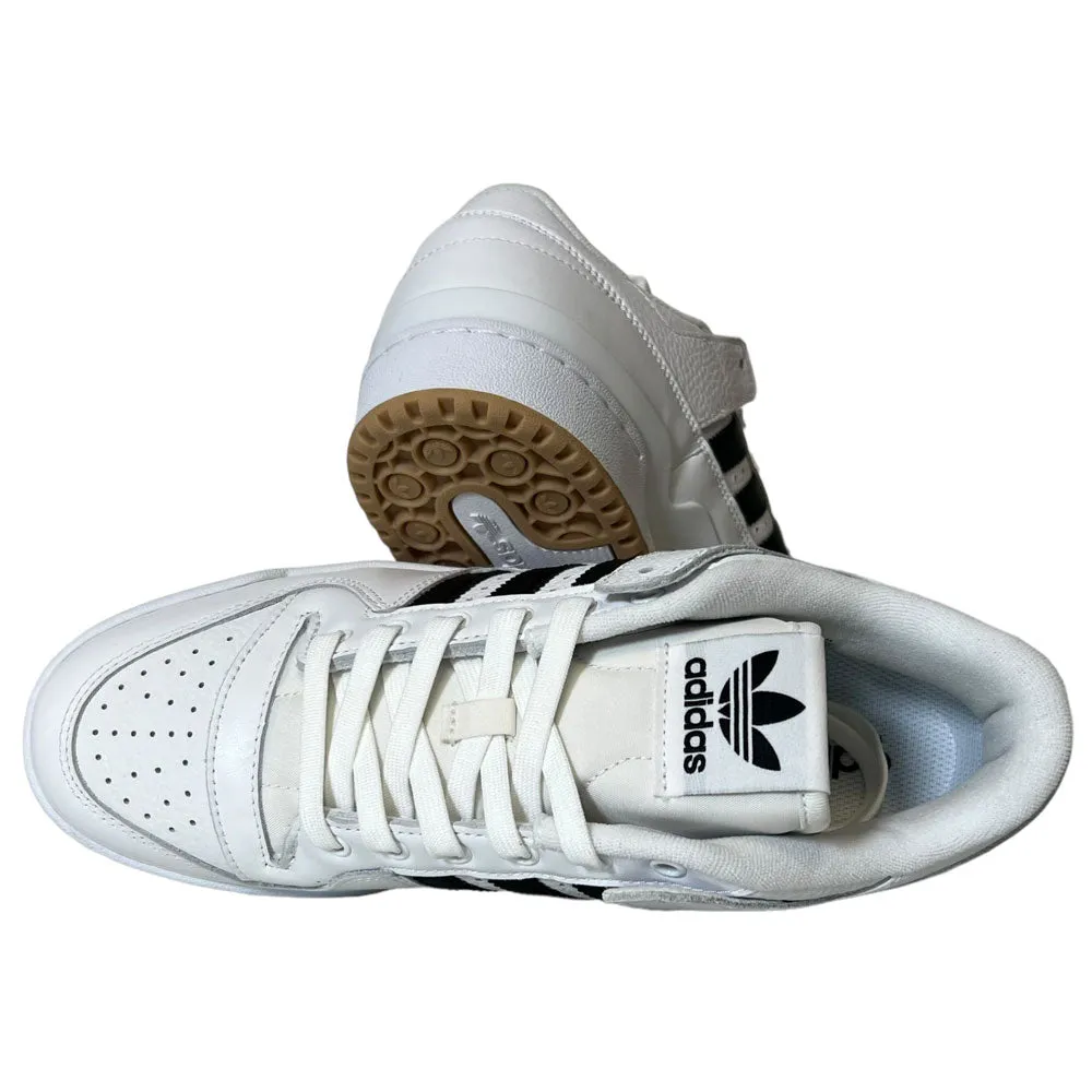 Forum 84 Low Adidas Skateboarding Cloud White Core Black Cloud White Leather Shoes Footwear