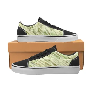 Fresh Cut Grass, Women's Lace-Up Canvas Sneakers