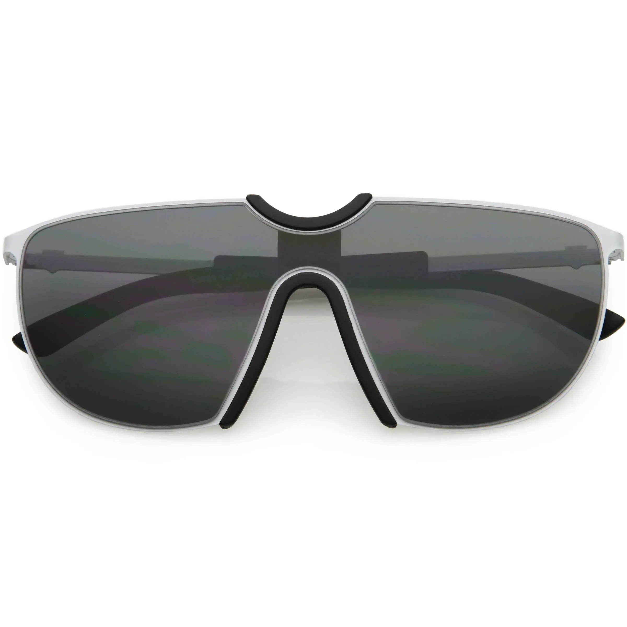 Futuristic Space Shield Metal One Piece Aviator Sunglasses C965