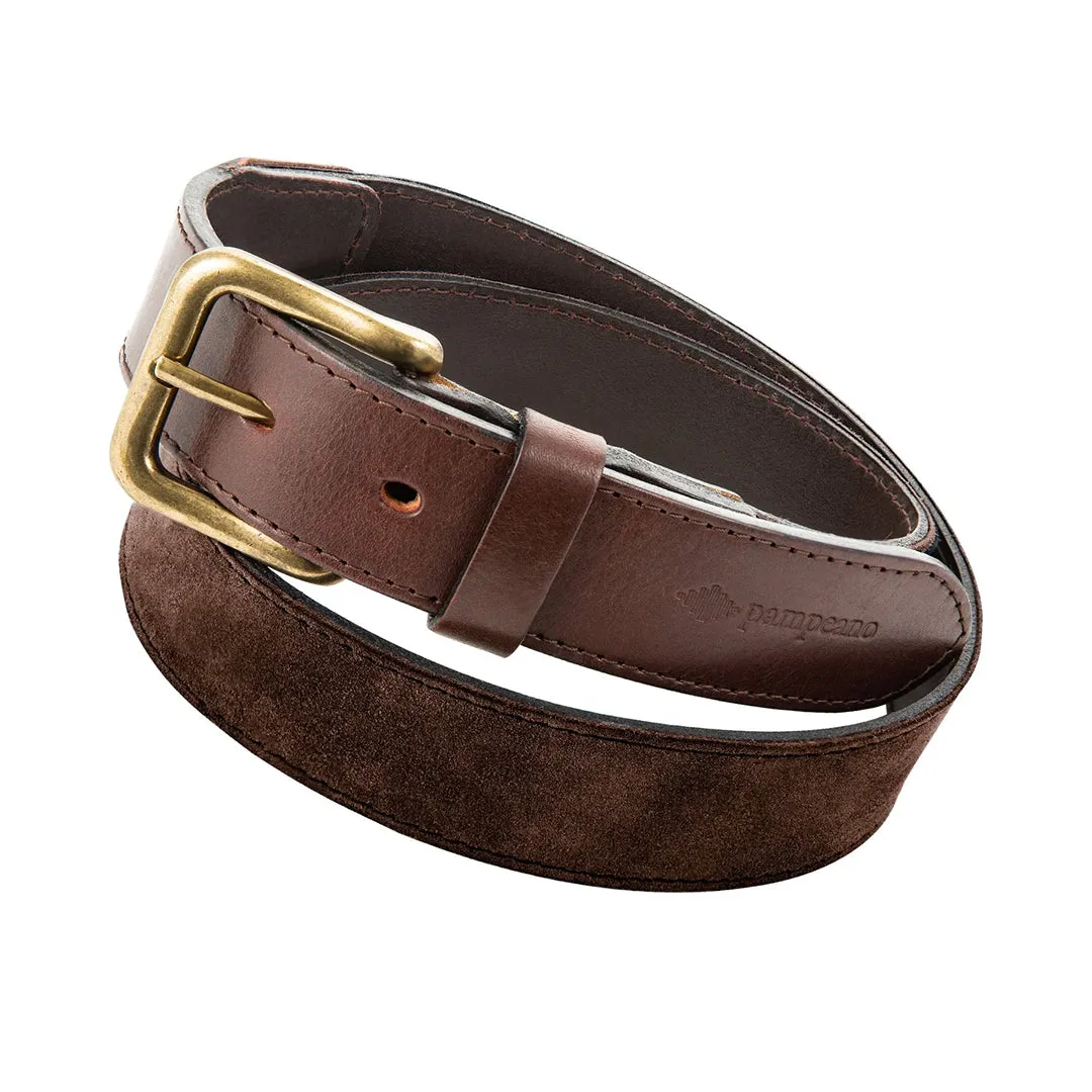 Gamuza Suede Belt - Brown by Pampeano