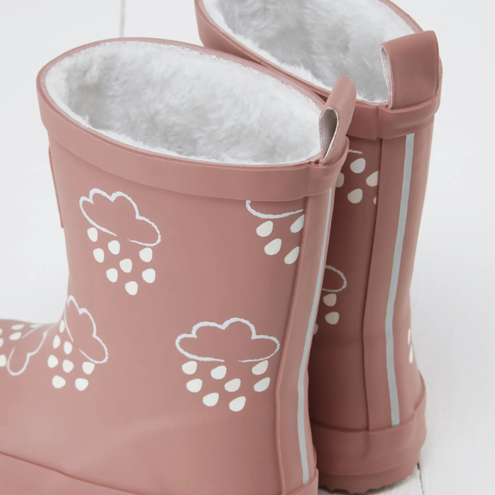 Grass & Air Colour-Revealing Wellies with Teddy Fleece Lining