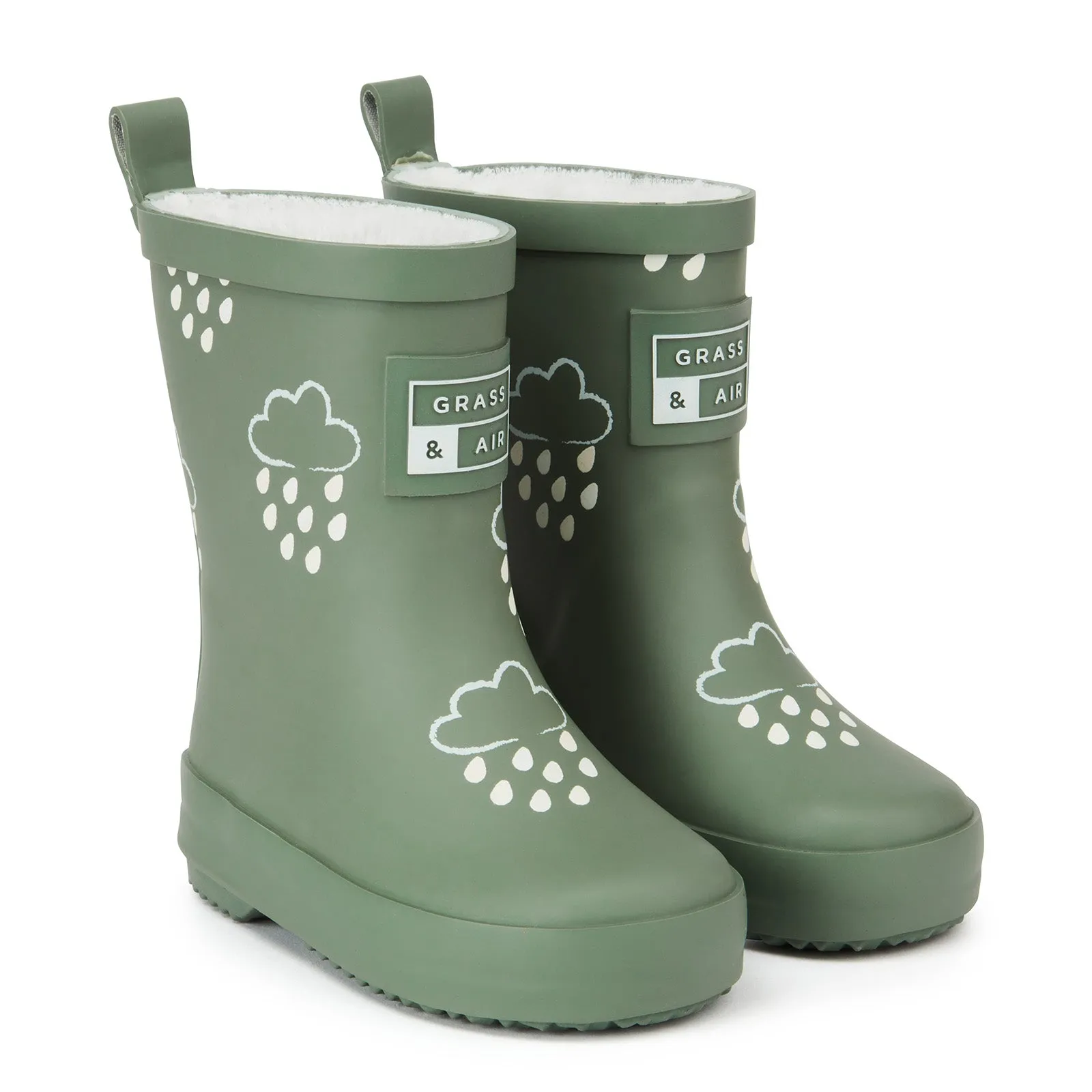 Grass & Air Colour-Revealing Wellies with Teddy Fleece Lining