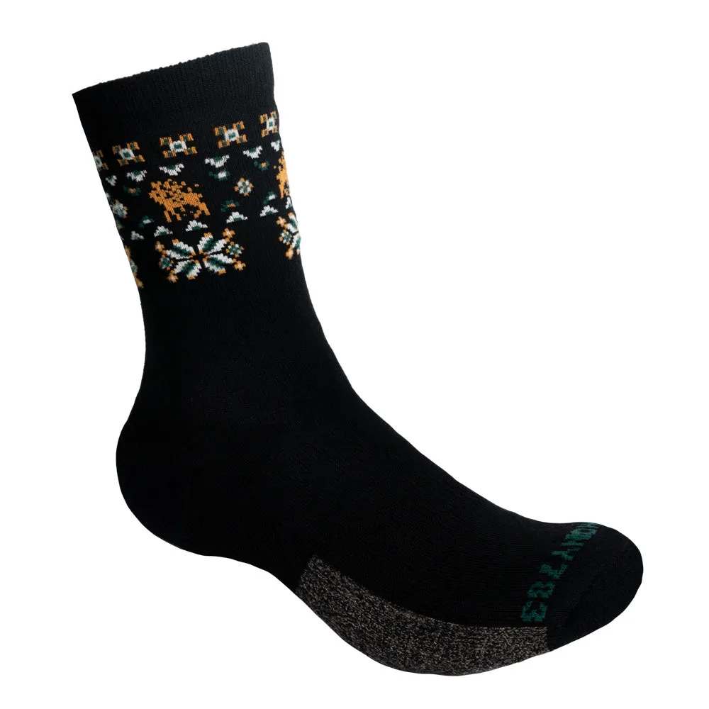 Grounding Crew Socks • Festive Merino Wool