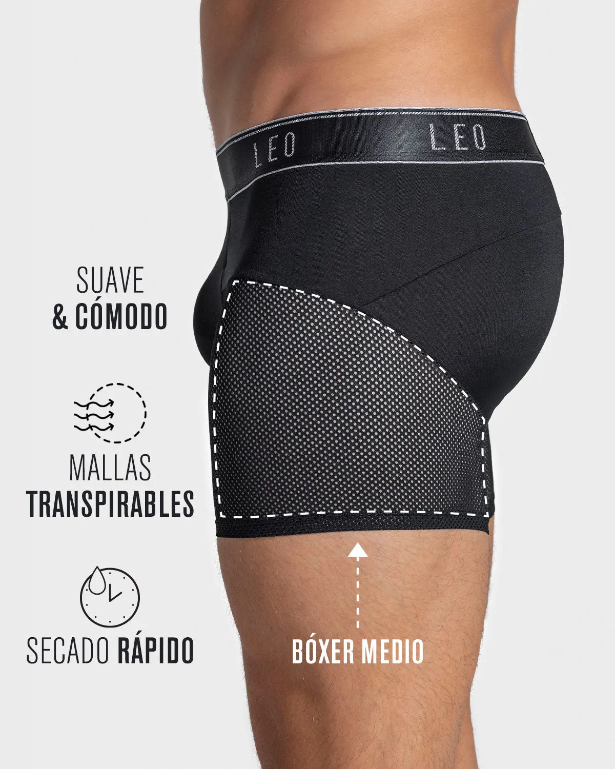 High-Tech Mesh Boxer Brief with Ergonomic Pouch