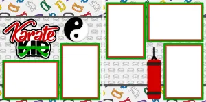 Karate Kid - Digital Scrapbook Pages - INSTANT DOWNLOAD