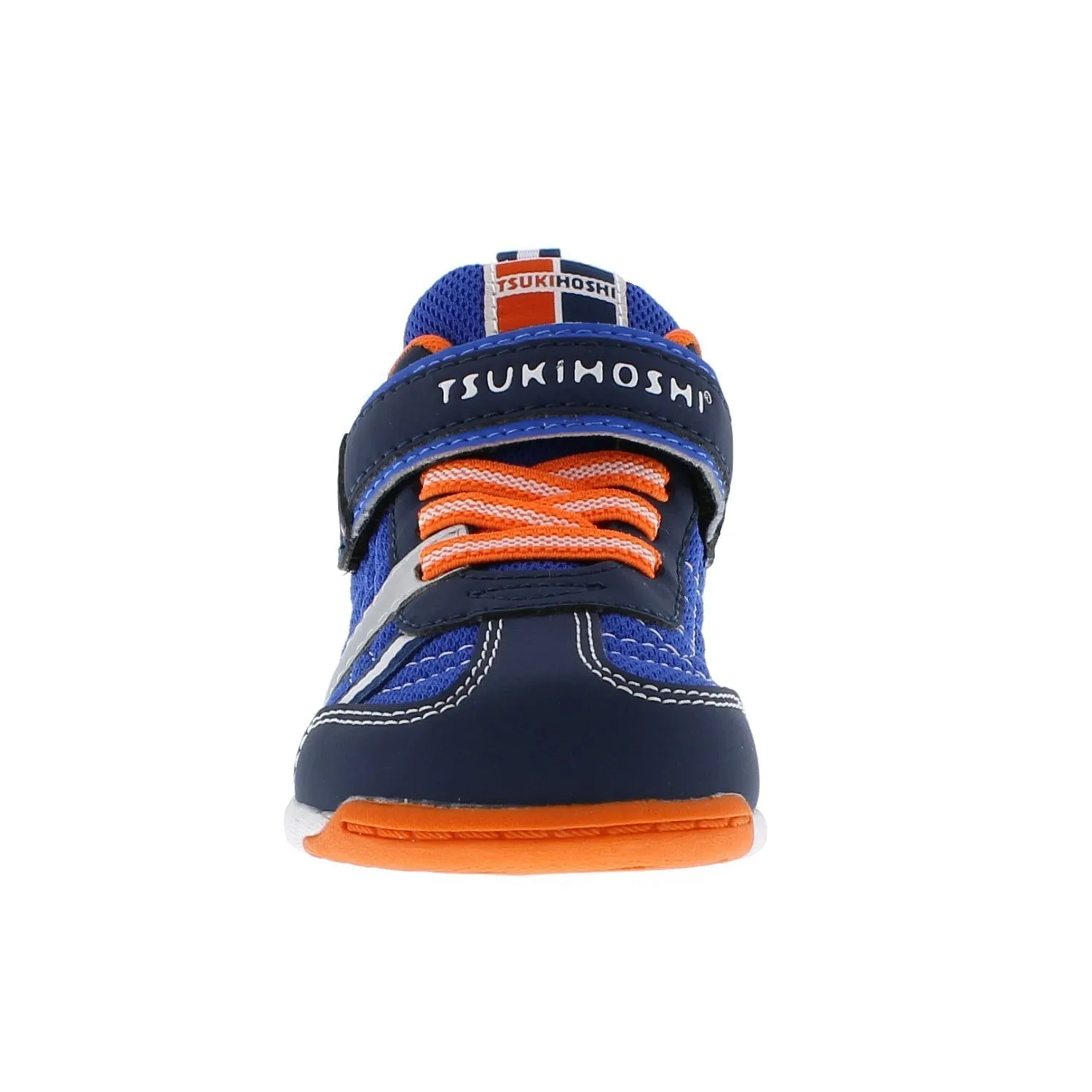 Kaz Kid's Athletic Sneaker - Navy/Tangerine