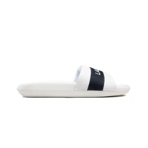 LACOSTE 7-41CMA0007042 CROCO SLIDE 319 MN'S (Medium) White/Navy Synthetic & Textile Slides