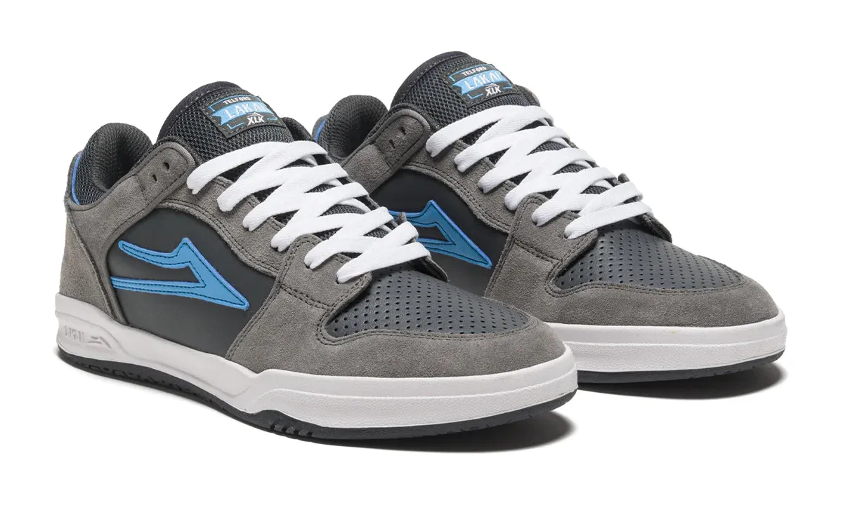 Lakai Shoes Telford Low - Grey/Cyan Suede