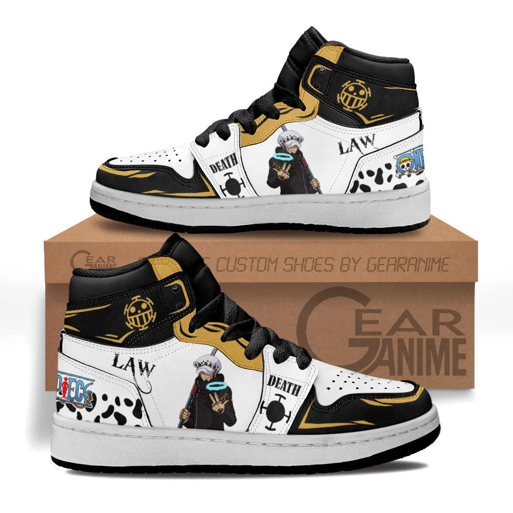 Law Trafalgar Kids Sneakers Custom Anime OP Shoes For Kids