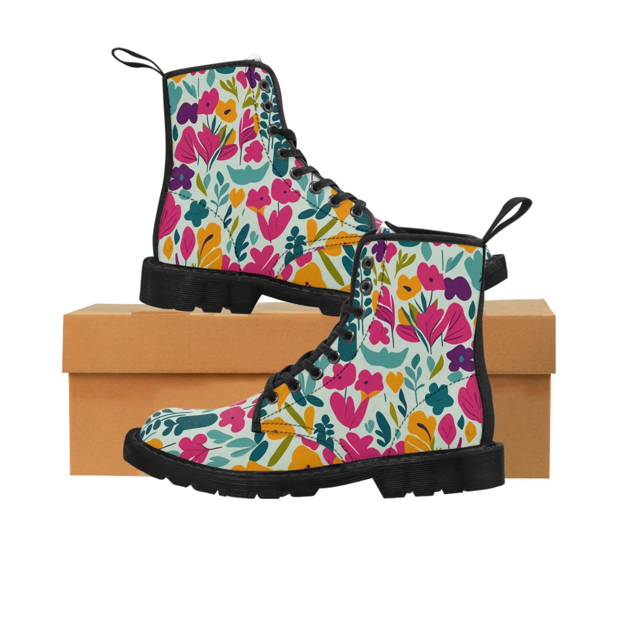 Light flowers - Inovax Men's Canvas Boots