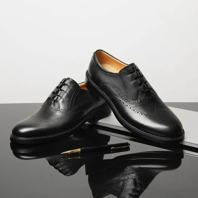 LuxeLeather Exotic Oxford Dress Shoes