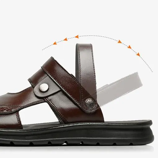 Men soft comfortable open toe flat sandals