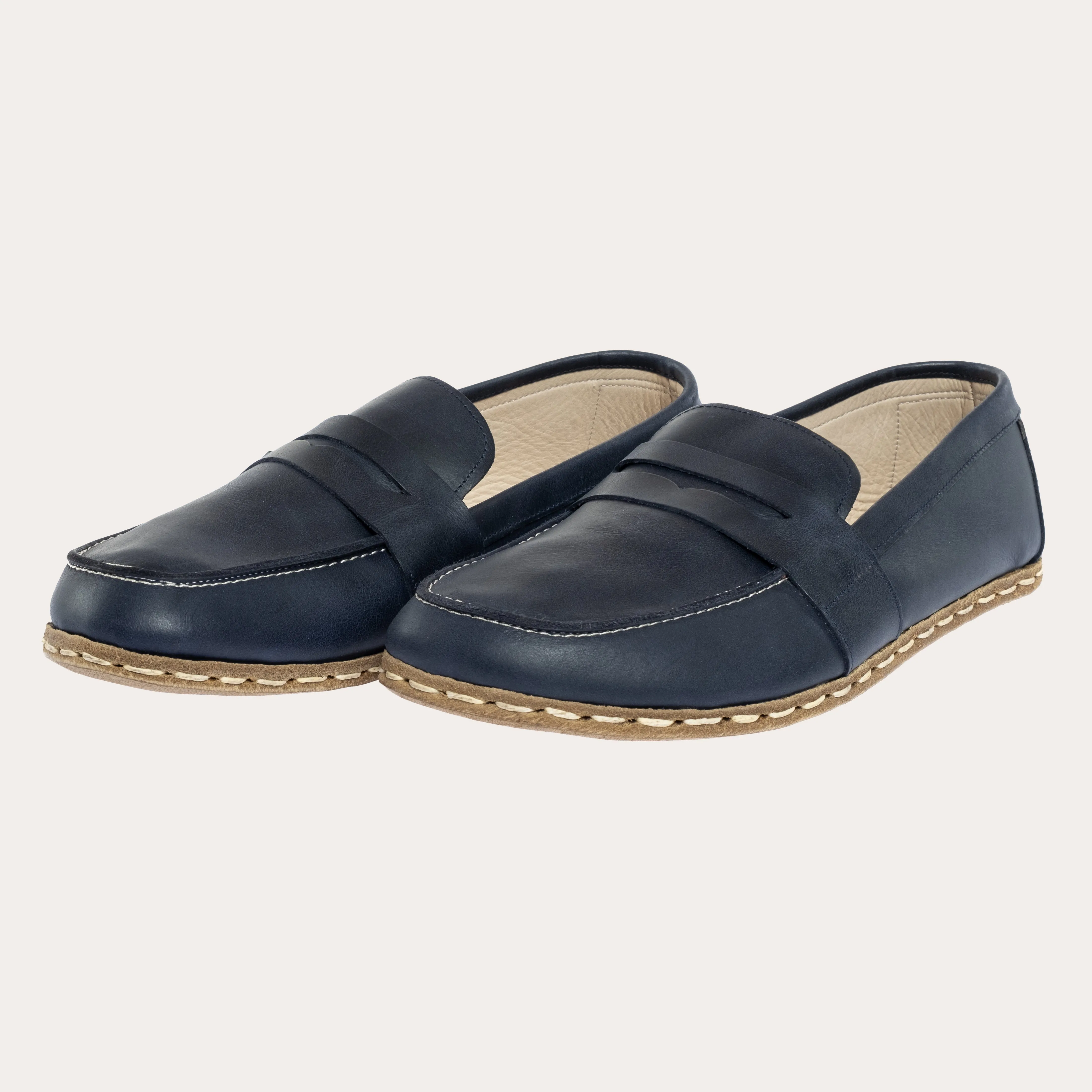 Men's Blue Penny Loafers