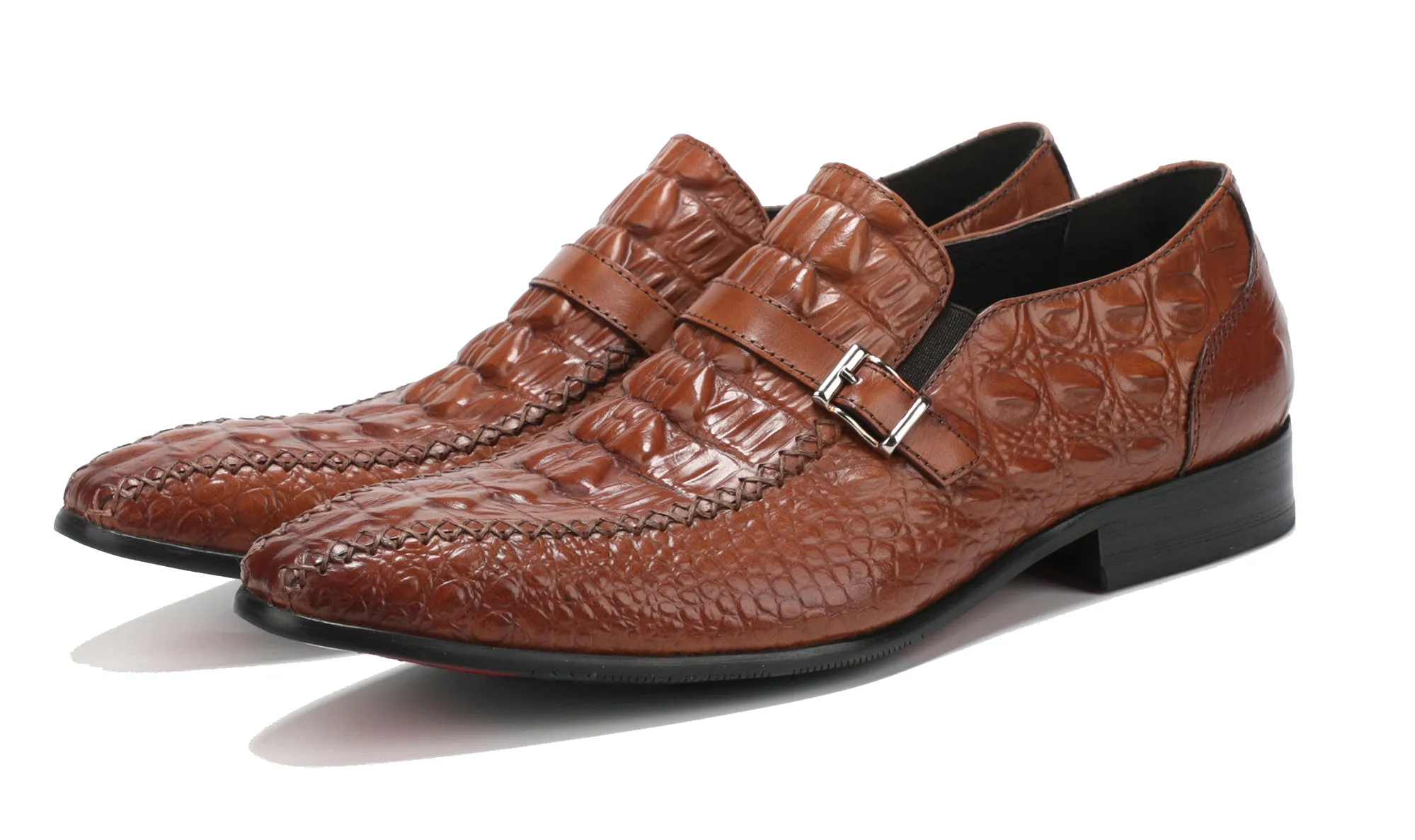 Men's Monk Strap Soft Leather Loafers