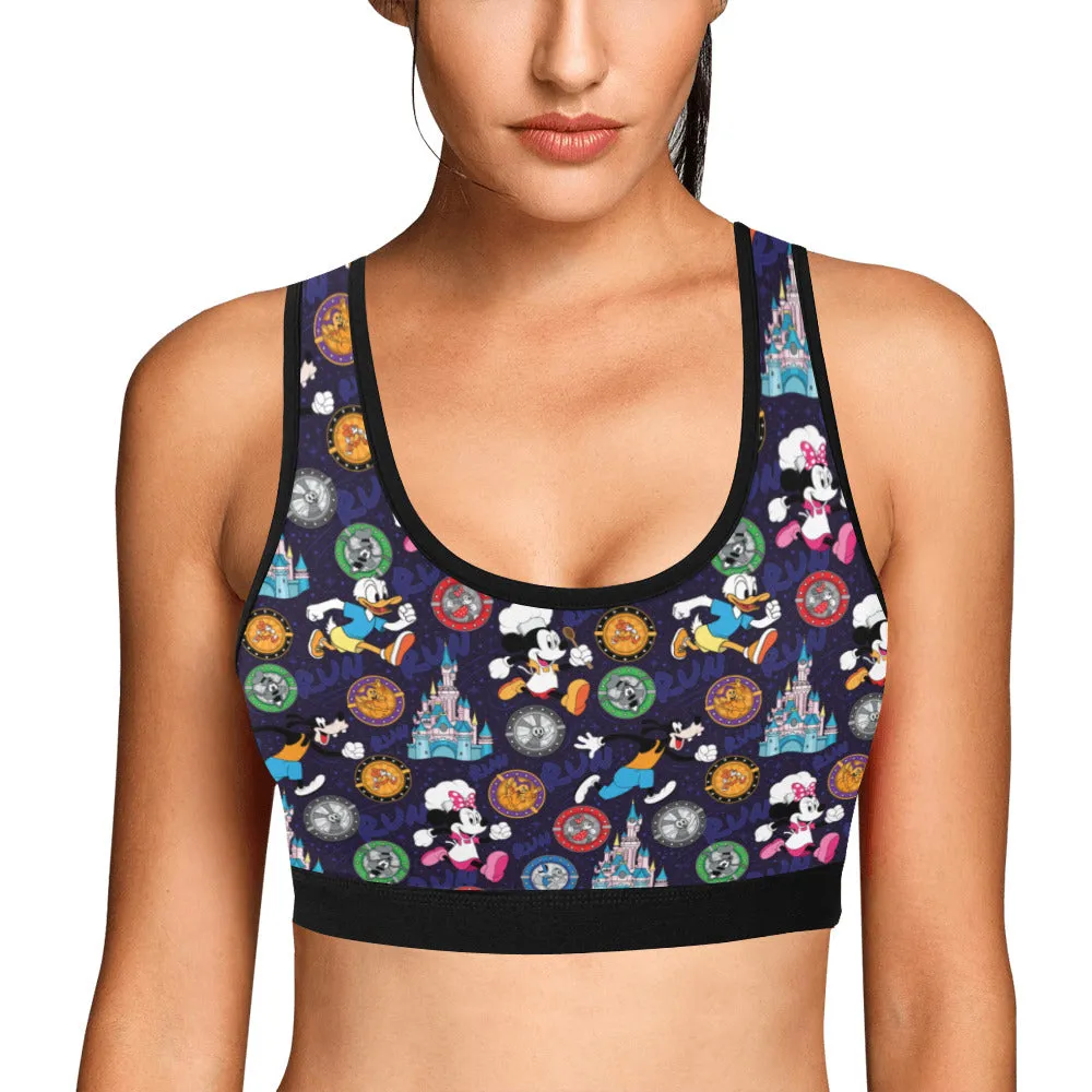 Mickey Wine And Dine Race Women's Sports Bra