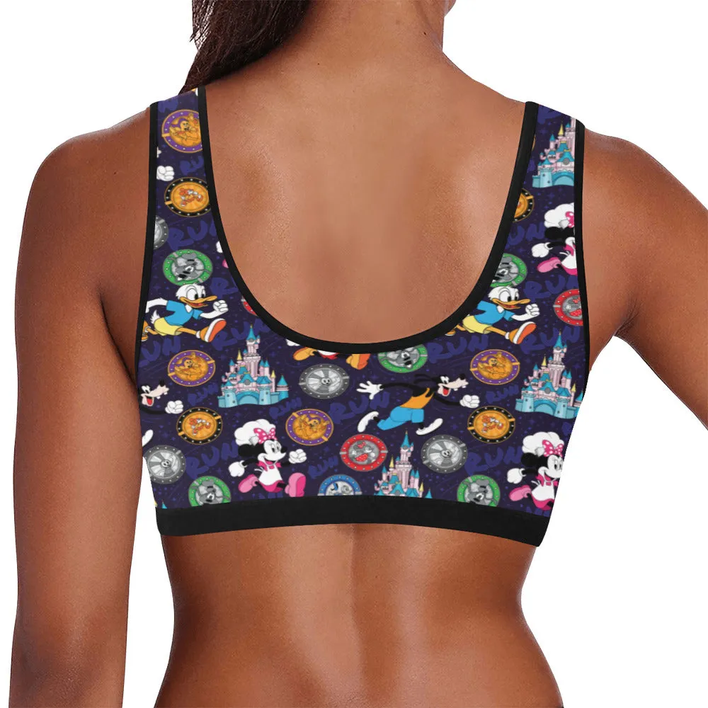 Mickey Wine And Dine Race Women's Sports Bra